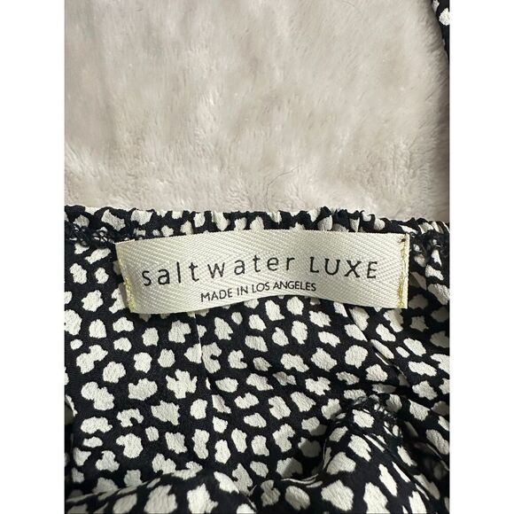 Satlwater Luxe Women's Size XS Black White Sleeveless Open Back Maxi Dress - Picture 5 of 9